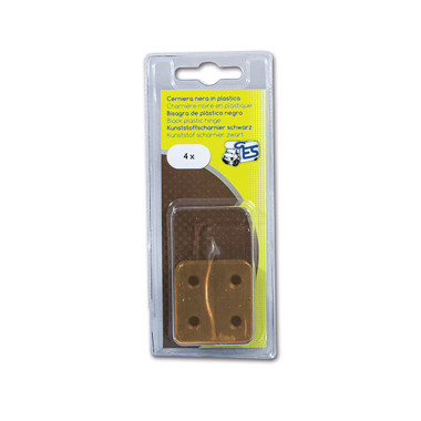 Cerniera plastica marrone - blister 4pz 