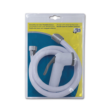 Doccetta con tubo flessibile bianco • 1,5 m