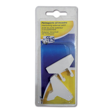 Fermaporta esterno bianco - blister 1 pezzo 