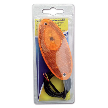 Luce ingombro ovale arancio led -blister 