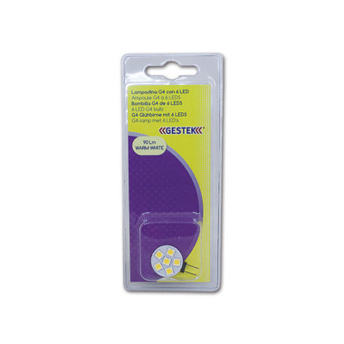 Lampadina G4 6 LED - bianca calda / blister 