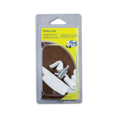 Push-Lock unilaterale bianco con ganci - blister 