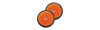 Catadiottro Ø 60 arancio con foro • blister 2