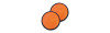 Catadiottro Ø 60 arancio con adesivo • blister 2