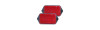 Catadiottro 95 x 60 mm rosso • fissaggio a vite • blister 2