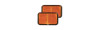 Catadiottro arancione adesivo • 95 x 60 mm • blister 2