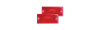 Catadiottro 90 x 40 mm con fori rosso • blister 2