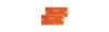 Catadiottro 90 x 40 mm adesivo arancione • blister 2