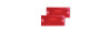 Catadiottro 90 x 40 mm adesivo rosso • blister 2