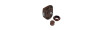 Kit Push-Lock marrone con pulsante e rosetta • blister 3