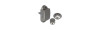 Kit Push-Lock nichelato satinato • blister 2