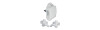 Push-Lock unilaterale bianco con ganci - blister 2