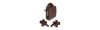 Push-Lock unilaterale marrone con ganci - blister 2