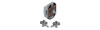 Push-Lock unilaterale satinato con ganci - blister 3