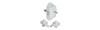 Push-Lock bilaterale bianco con ganci - blister 2