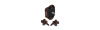 Push-Lock bilaterale marrone con ganci - blister 3