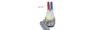 Miscelatore sottotavolo manopola cromata 3