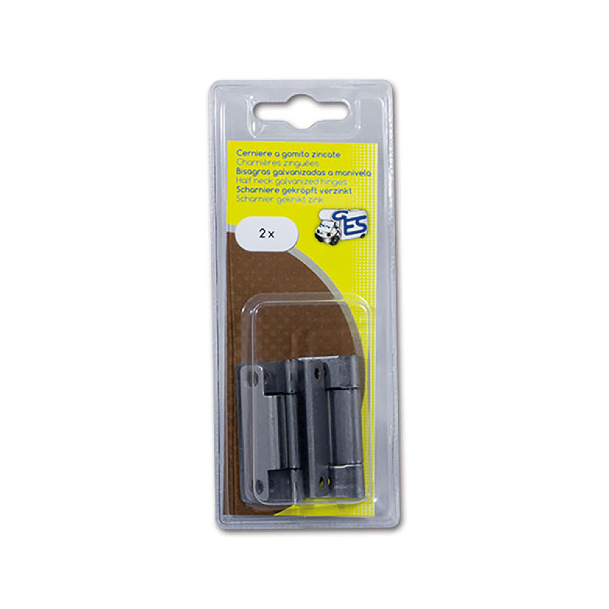 Cerniera zincata - blister 2 pz 1