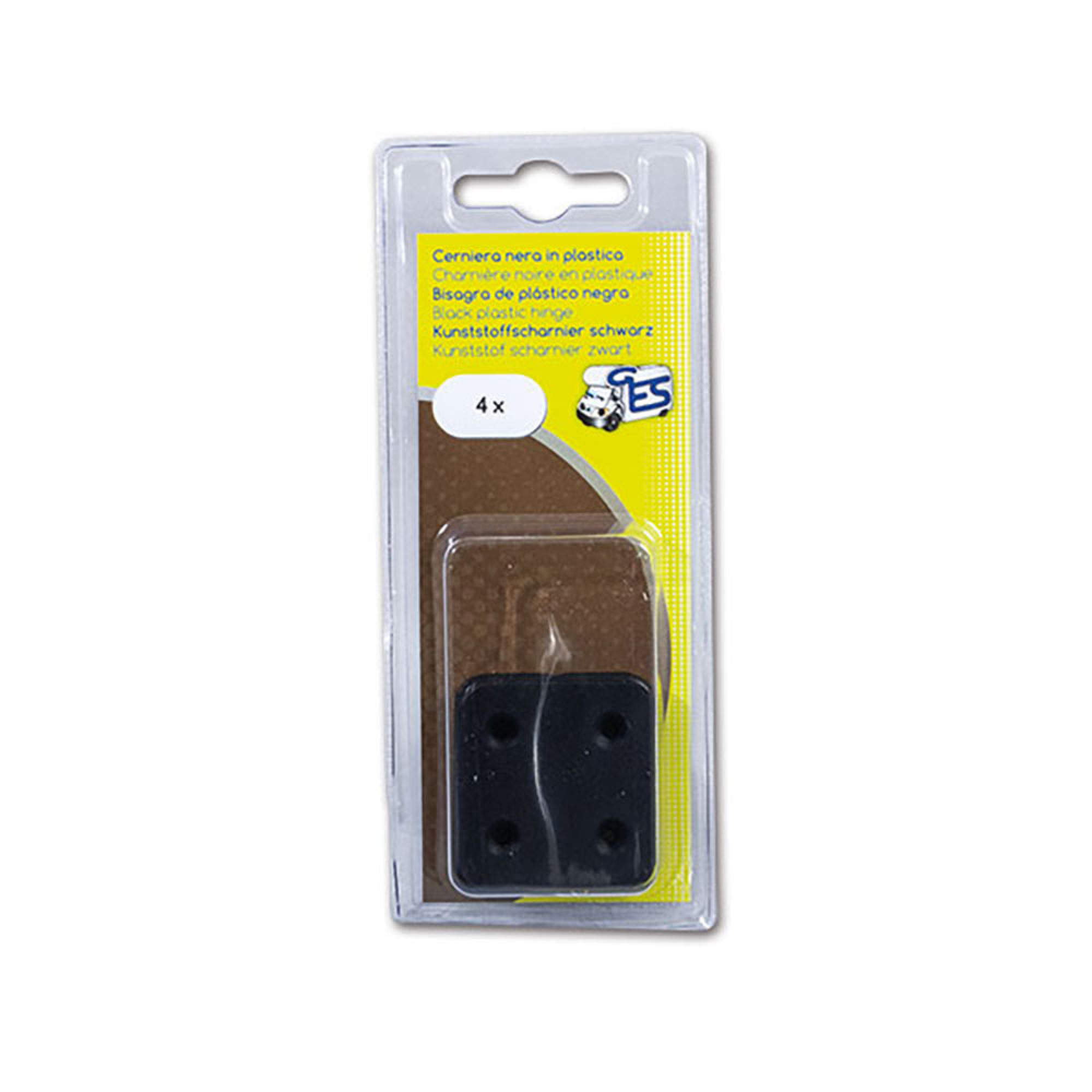 Cerniera plastica nera- blister 4 pz 1