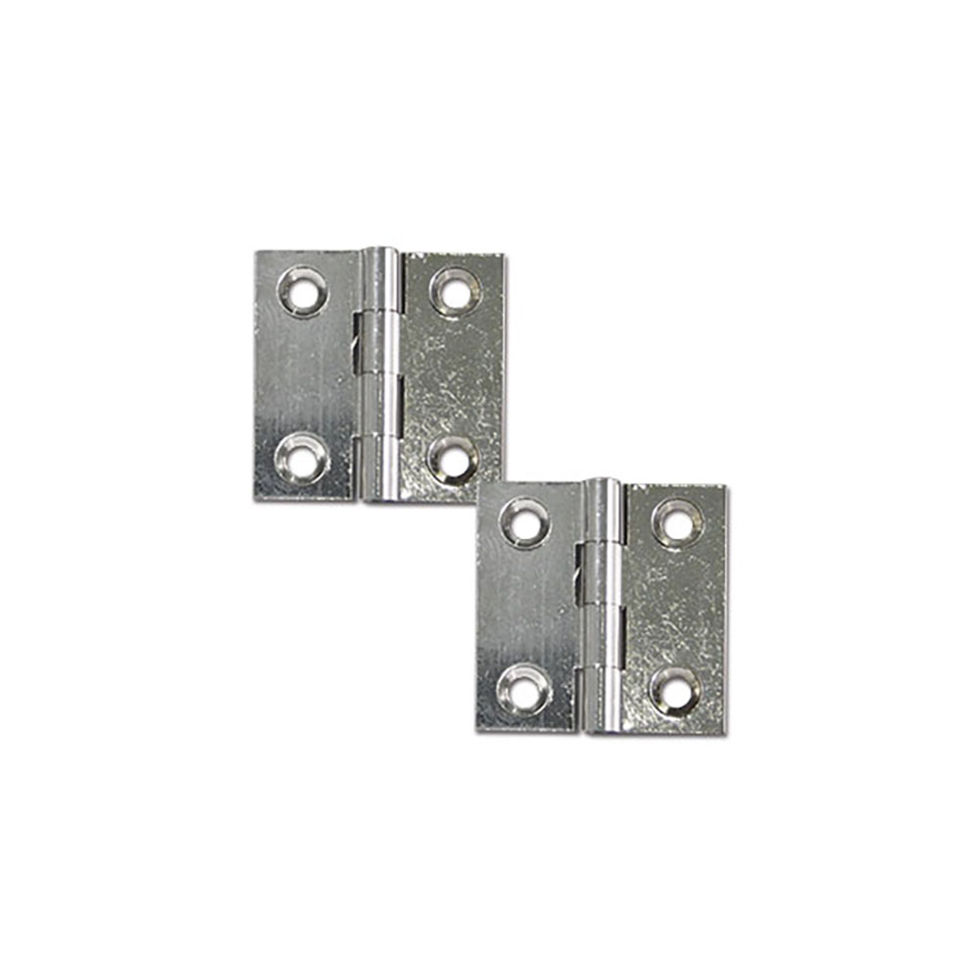 Cerniera piana cromata 30x30 mm blister 2