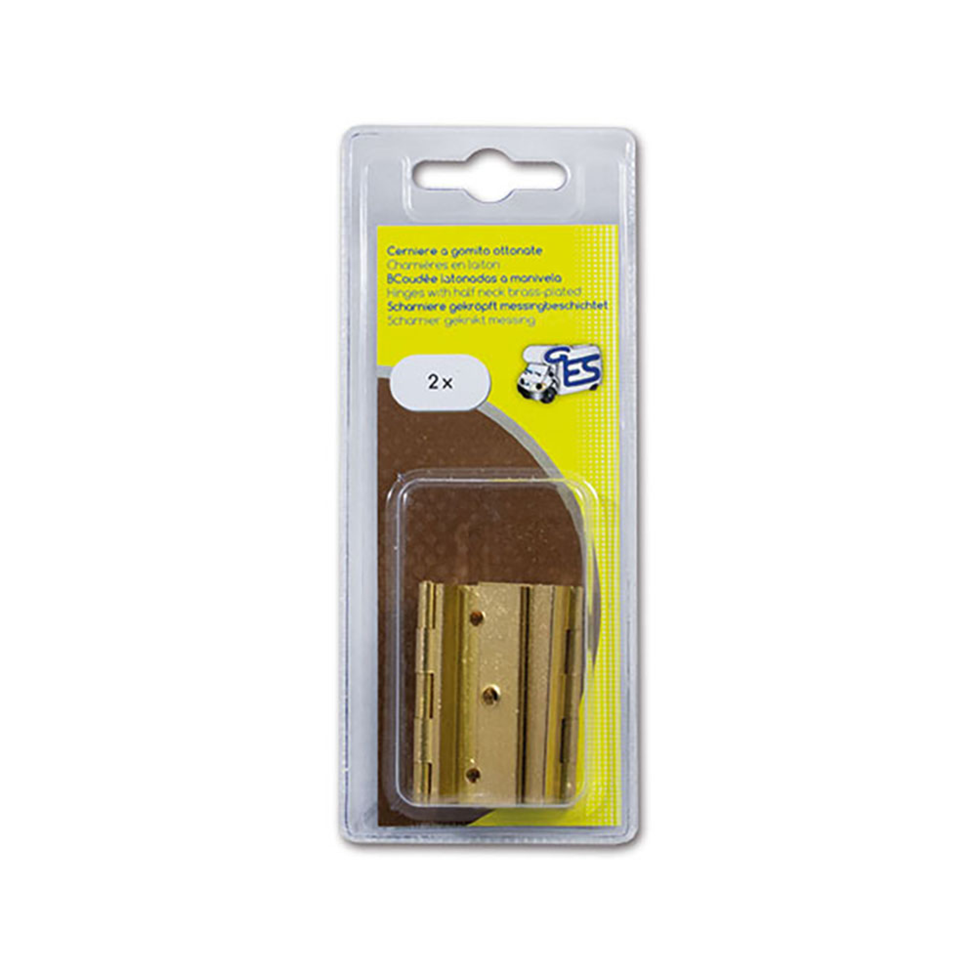 Cerniera mezzo collo in ottone blister 1