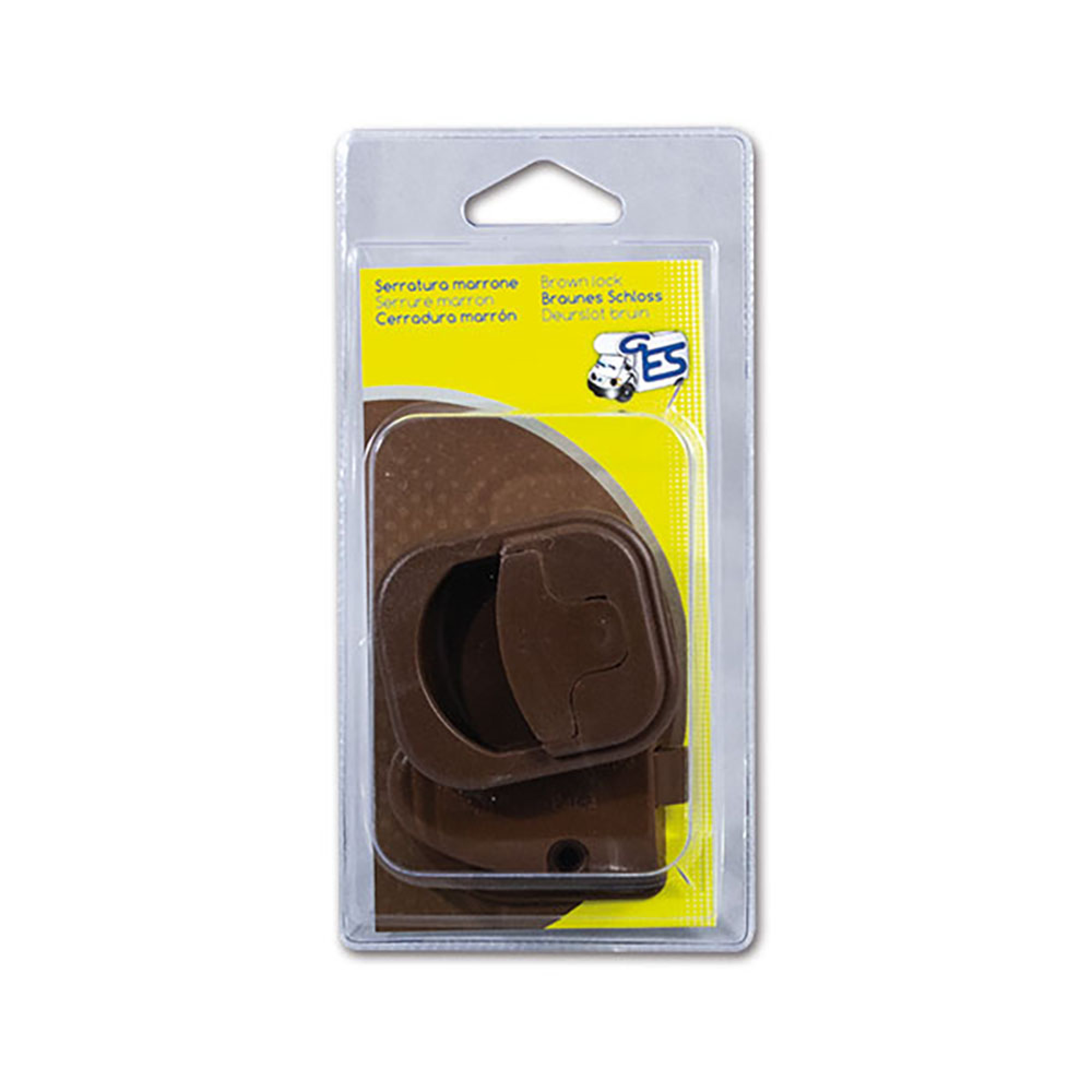 Serratura marrone per antine - blister 1