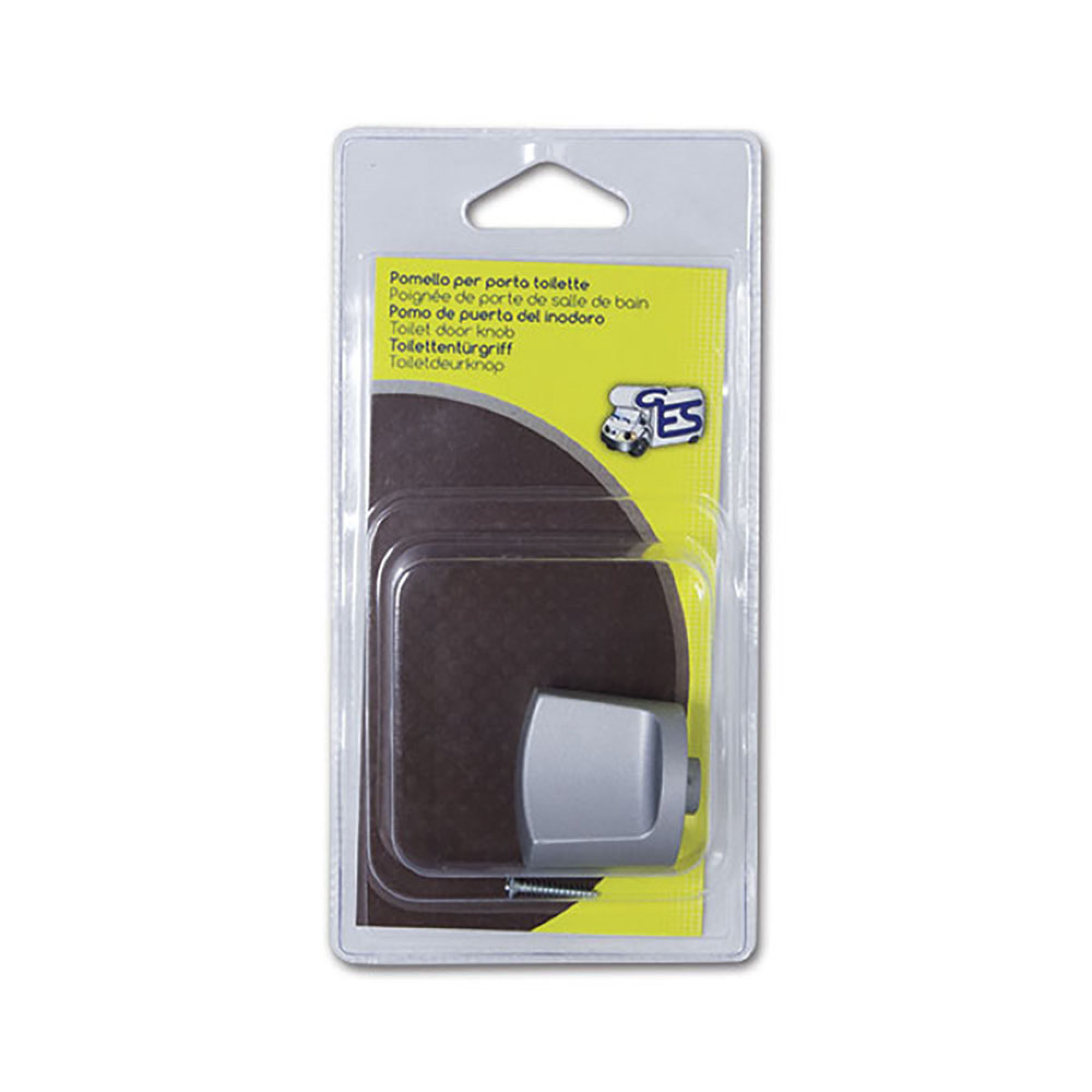 Pomello nichelato per scrocco Q7x7 blister 1