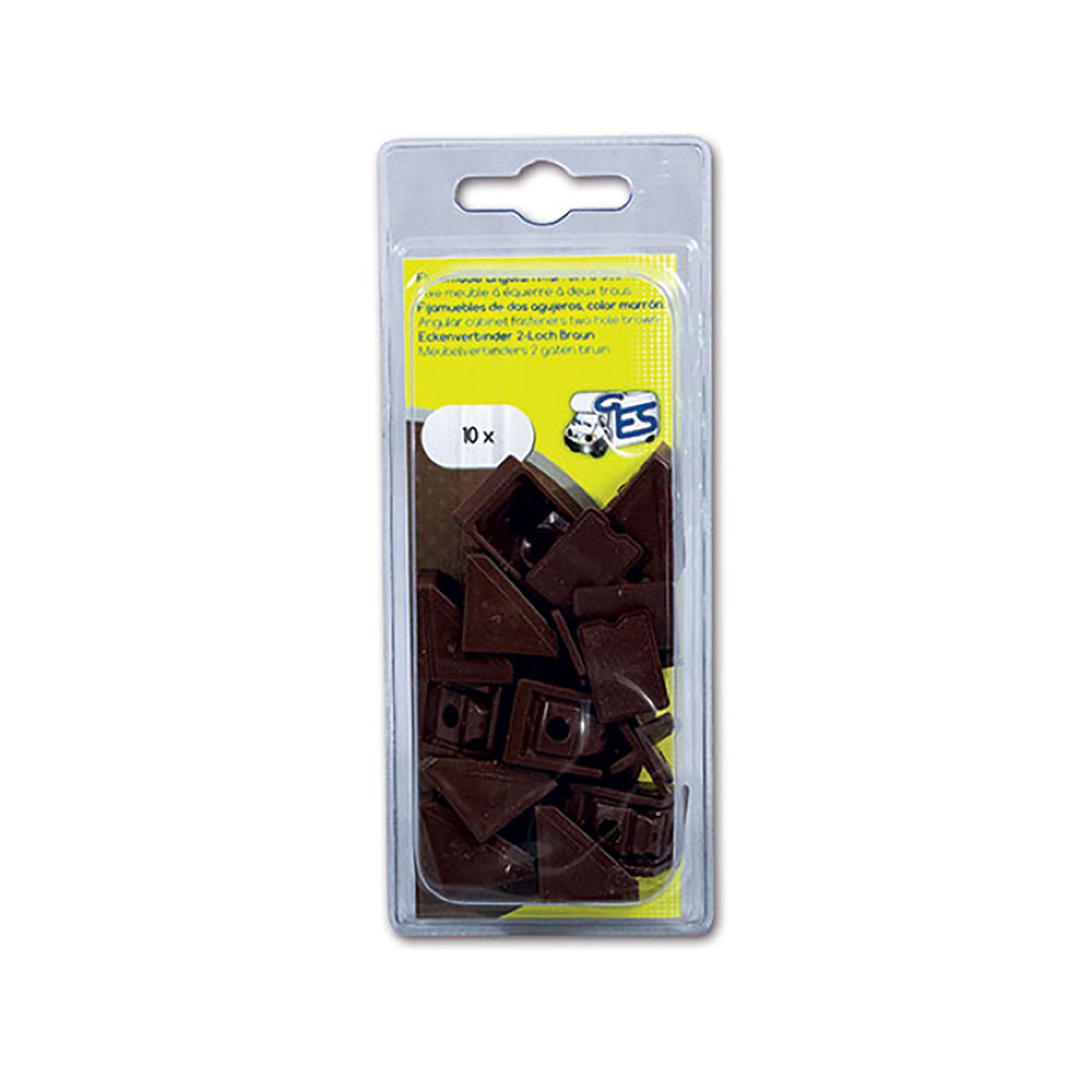 Fissamobile 2 fori marrone - blister 1