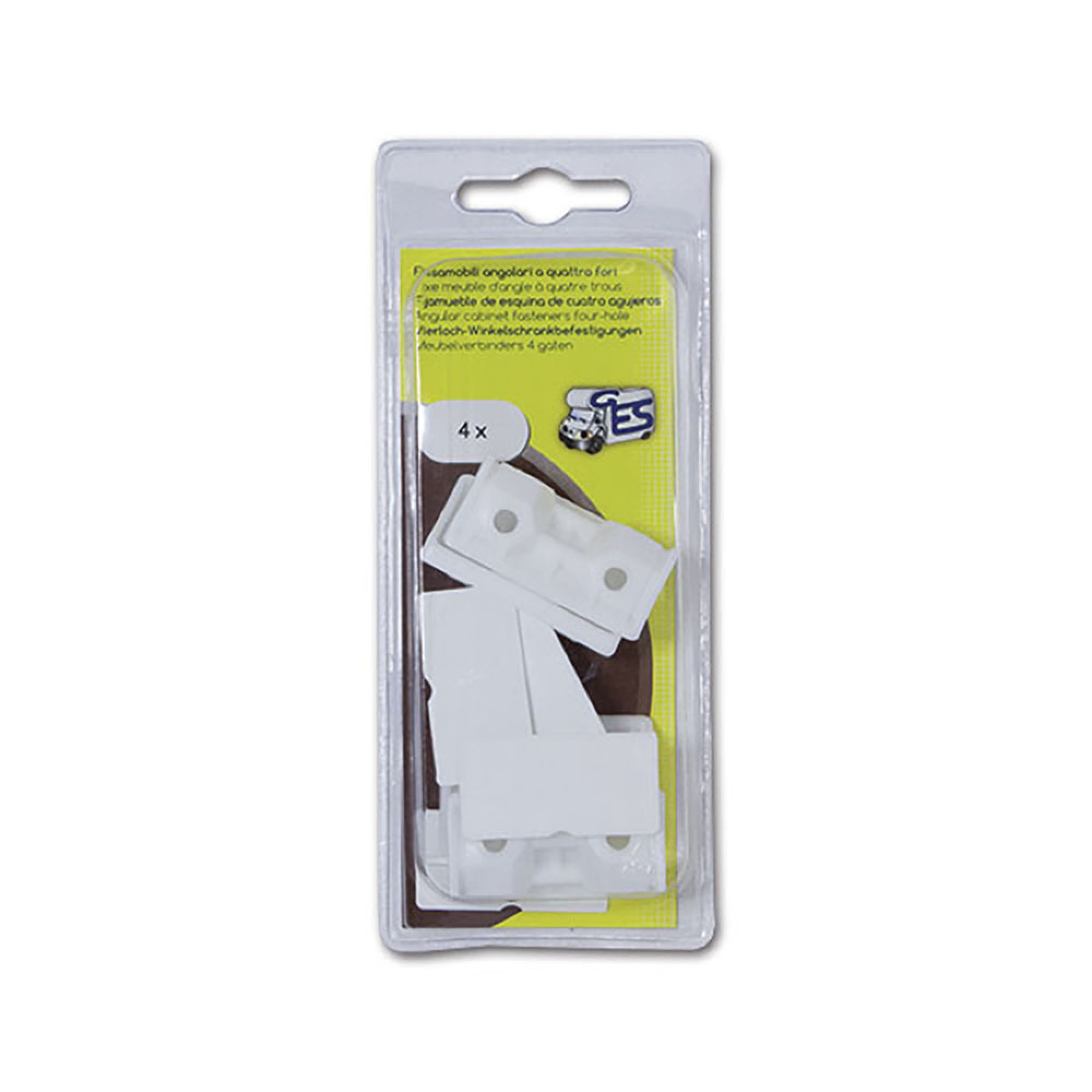 Fissamobili 4 fori bianco - blister 1