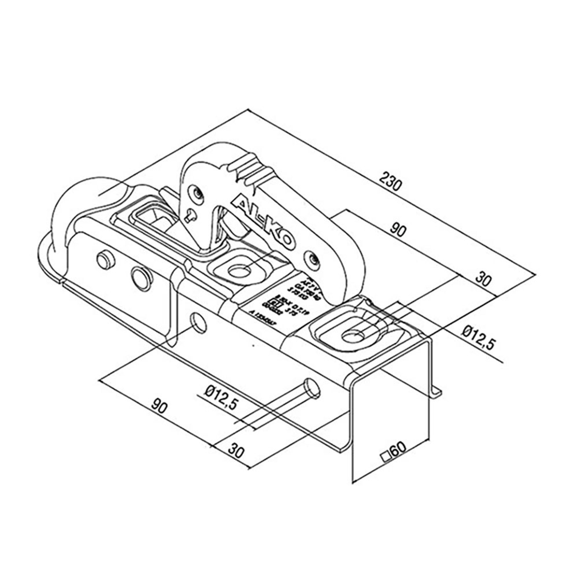 Giunto AK7 quadro 60 mm 2
