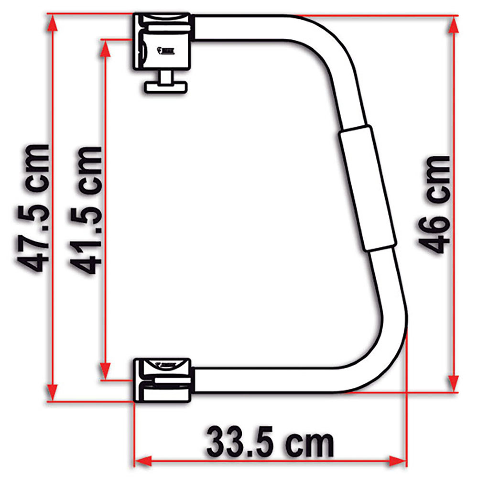 Maniglia di sicurezza Security 46 in alluminio - bianca 2