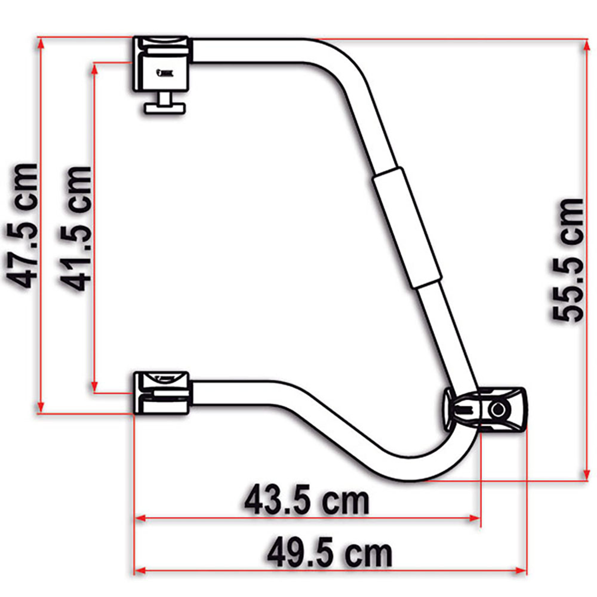 Maniglia di sicurezza Security 46 PRO in alluminio - bianca 3