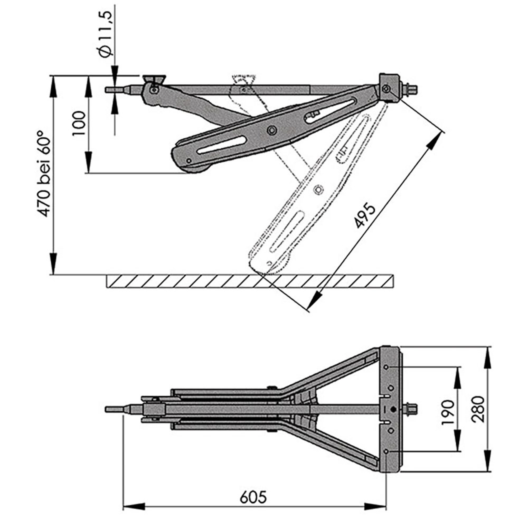 Piedino appoggio rinforzato 1000 kg corto 2