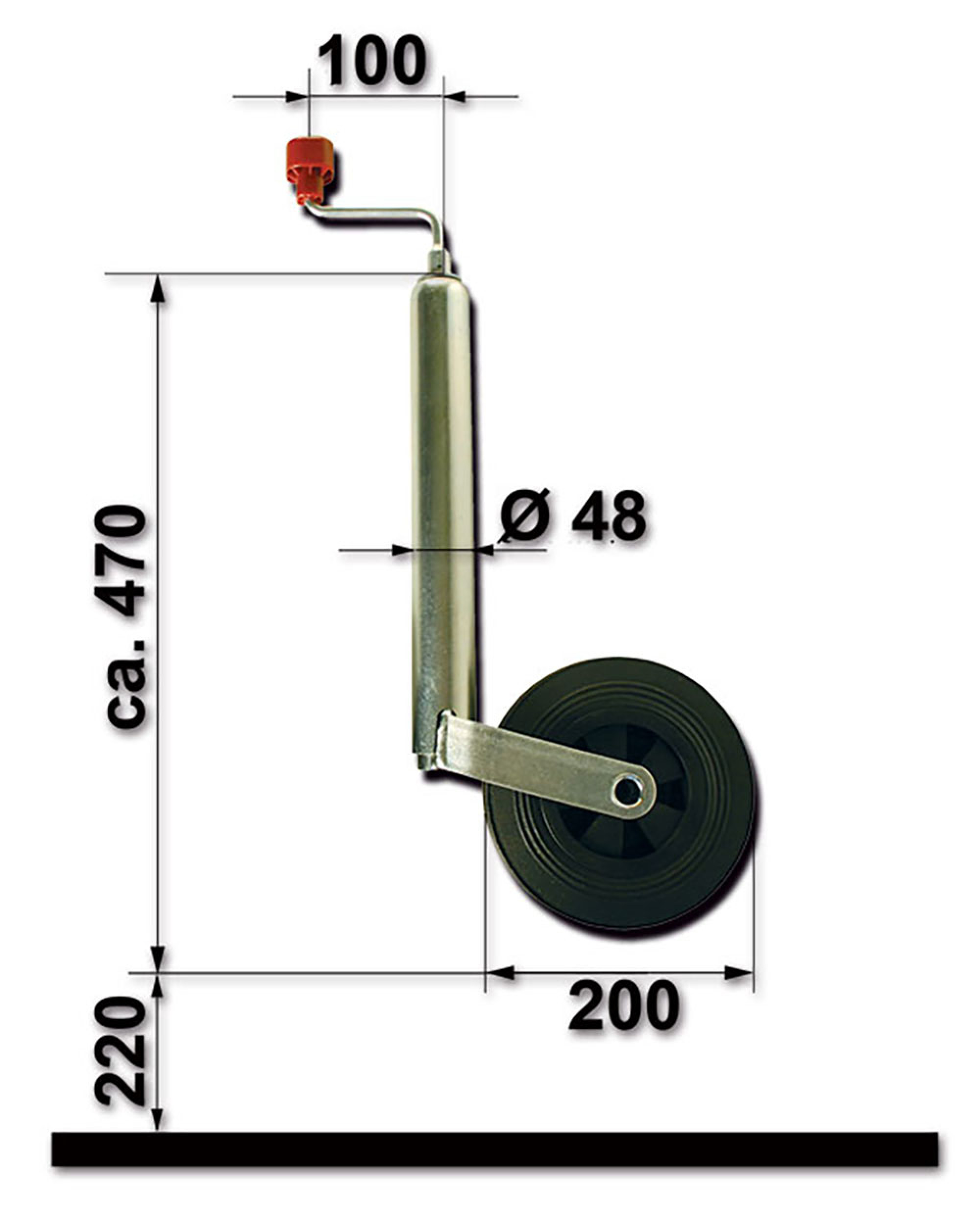 Ruotino appoggio 150 kg 2