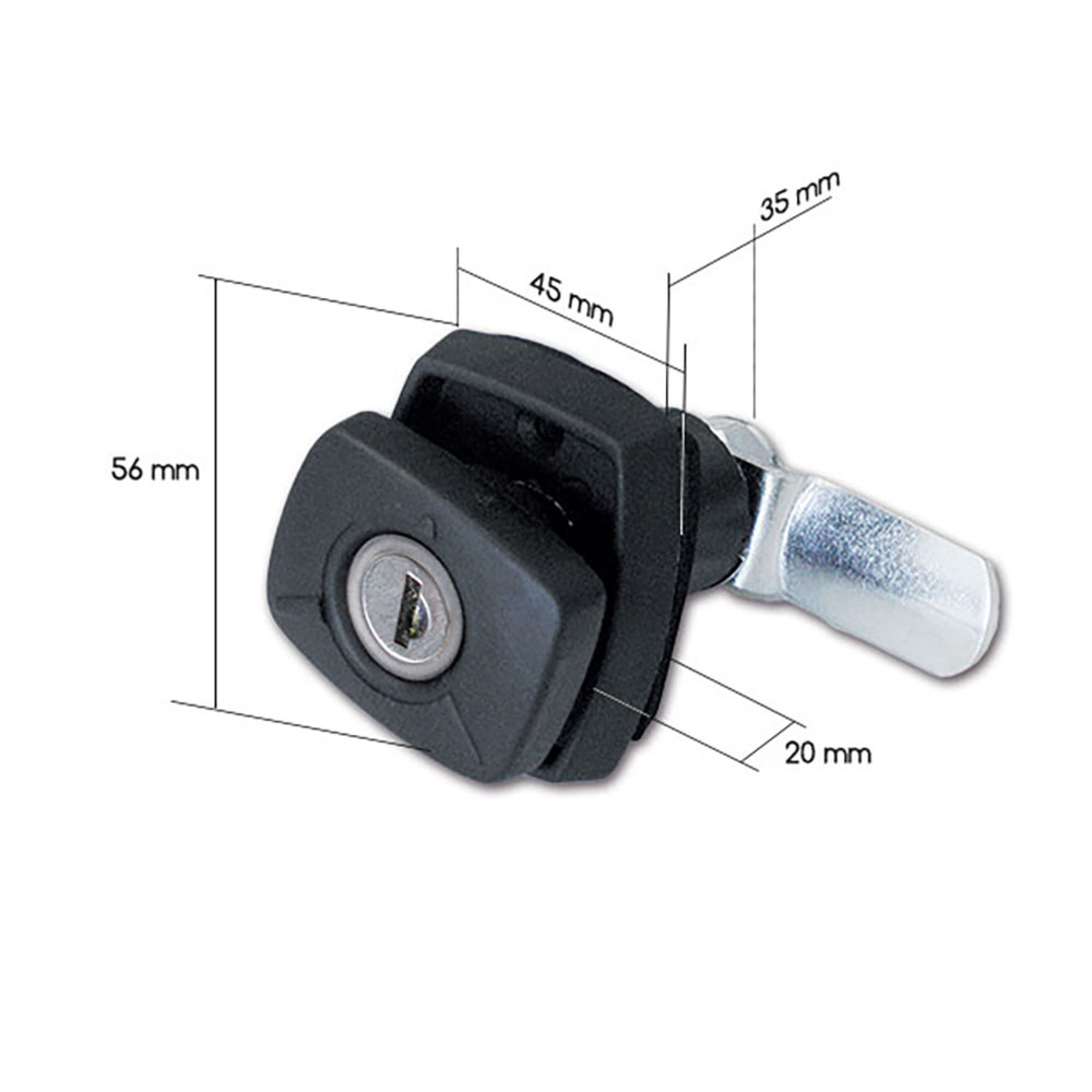 Serratura 1036 con cilindretto e chiave- blister 3