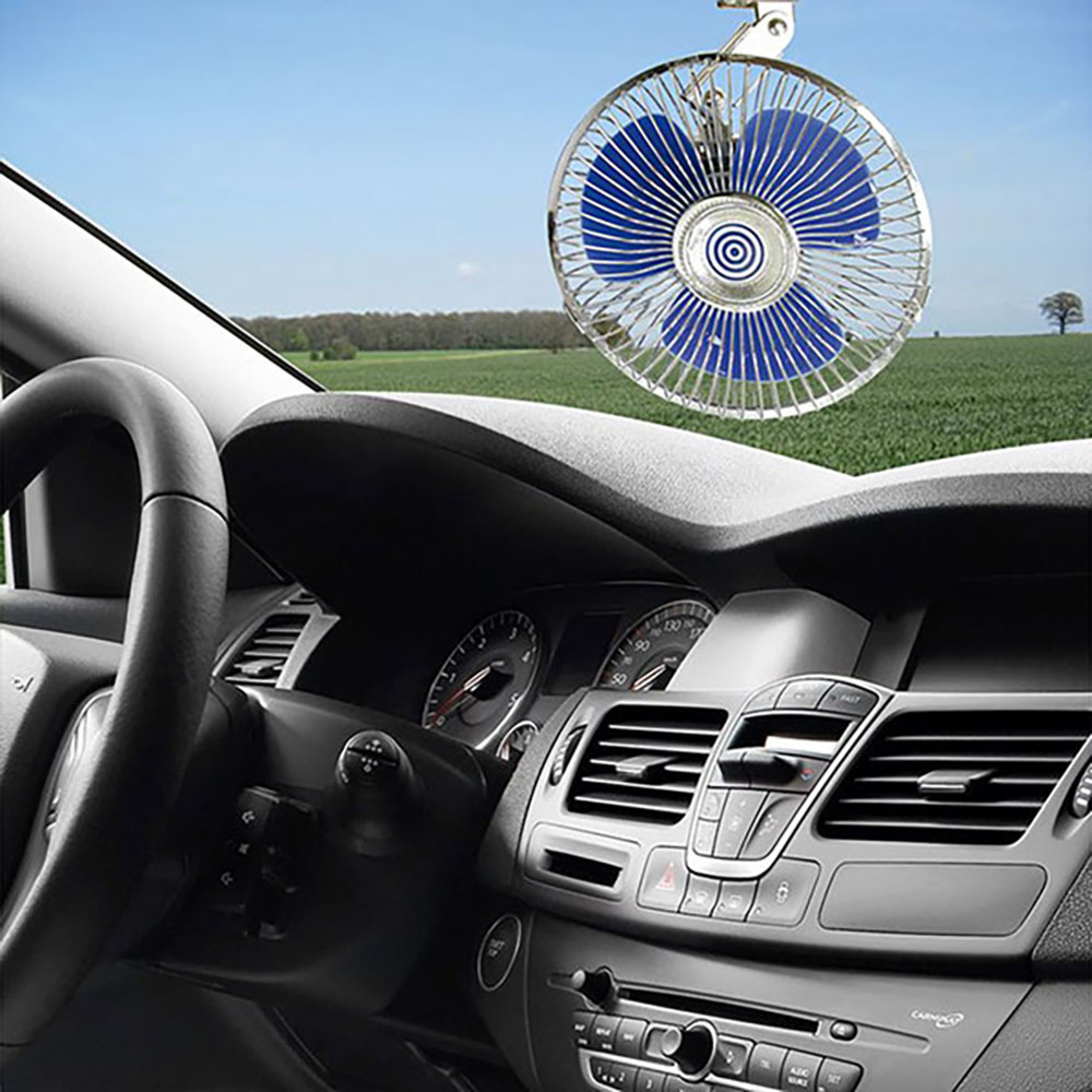 Ventilatore oscillante con grigia metallica - 12 V 3