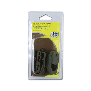 Serratura grigia per bagno - blister