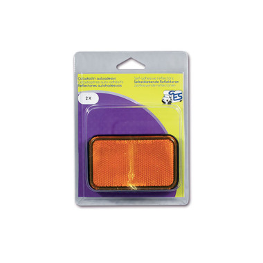 Catadiottro arancione adesivo • 95 x 60 mm • blister
