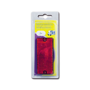 Catadiottro 90 x 40 mm adesivo rosso • blister