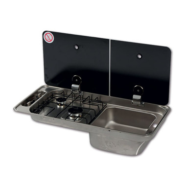 Randi 2 fuochi lavello destro con piezo