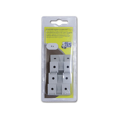 Fissamobili grigio 4 fori - blister 4pz