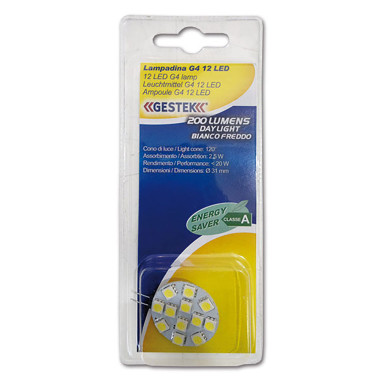 Lampadina G4 12LED - bianca fredda / blister