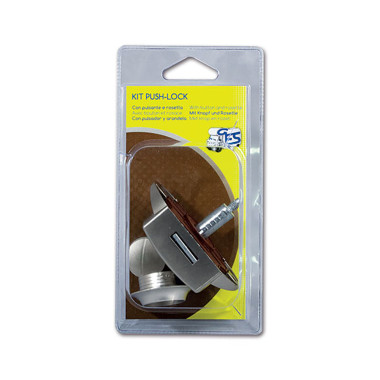 Kit Push-Lock nichelato satinato • blister