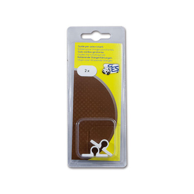 Kit 2 fermi per asta bianco • blister
