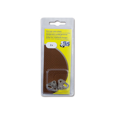 Kit 2 fermi per asta nichelati • blister
