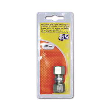 Raccordo gas dritto • Ø 10 mm • blister