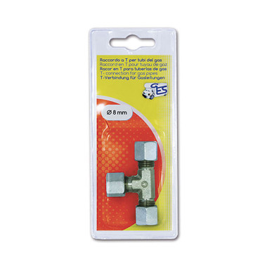 Raccordo gas a T • Ø 8 mm • blister
