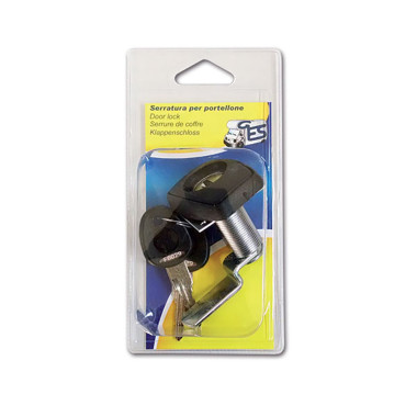 Serratura 1046 nera con cilindretto e chiave - blister