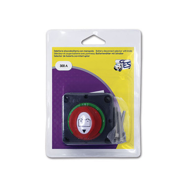 Selettore staccabatteria con manopola - 300 A / blister