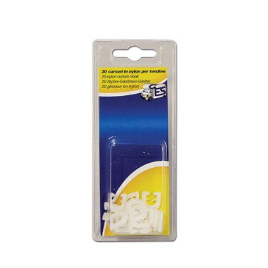 Gancio nylon x tendine x guida L - 20 pz